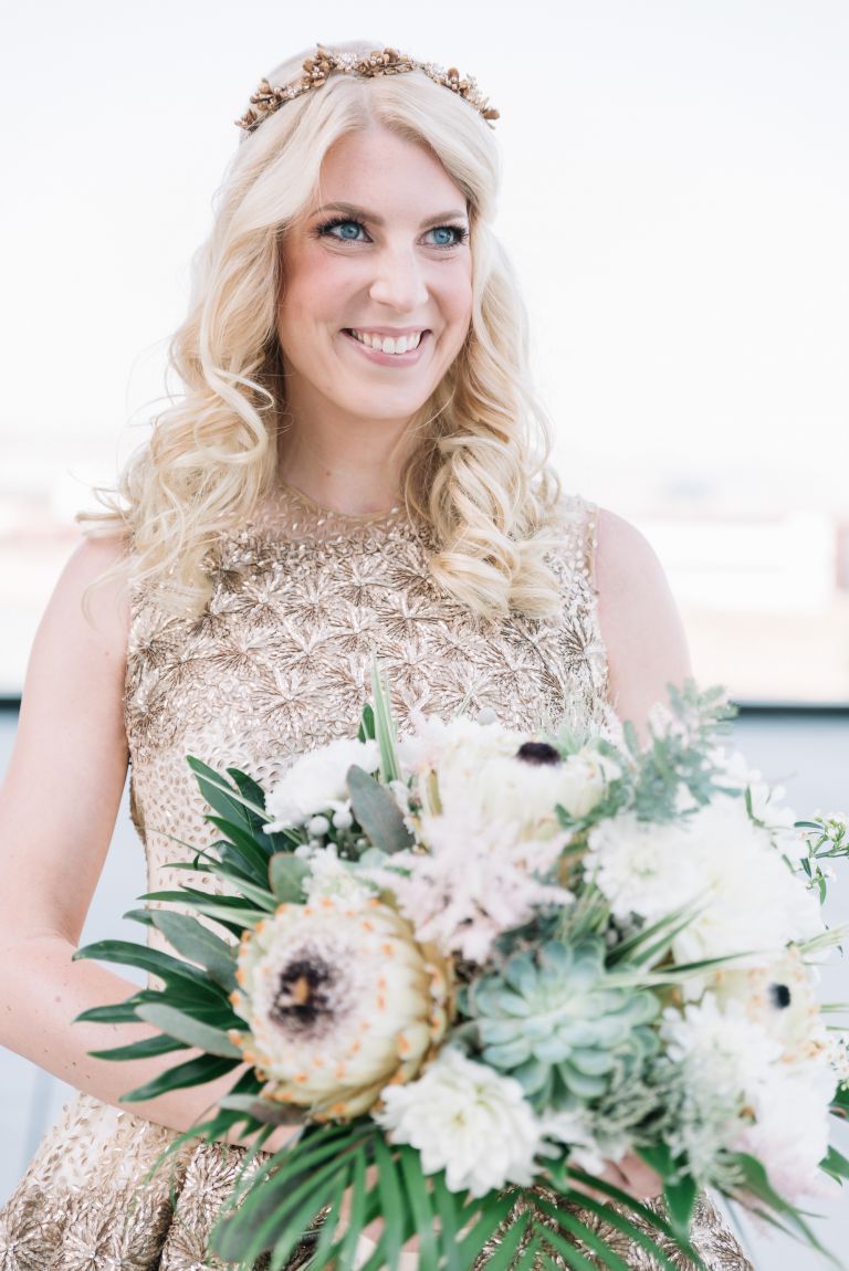 Braut mit Brautstrauß
