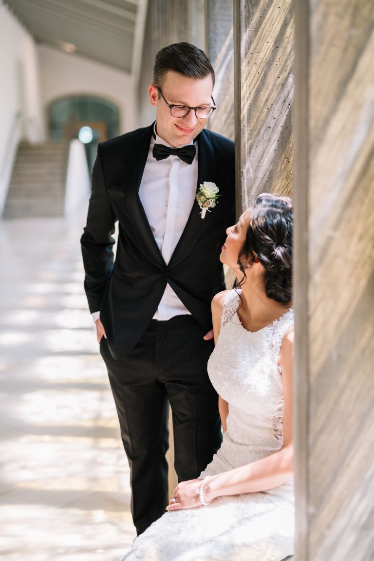 Brautkleid von Stella York 
Anzug von Hugo Boss