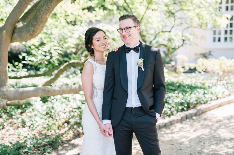 Brautkleid von Stella York 
Anzug von Hugo Boss